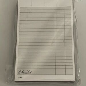 C&P Chic Checklist Notepad w/ Red Page Edges